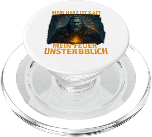 Wikinger Design Mein Herz kalt mein Feuer unsterblich PopSockets PopGrip für MagSafe von Viking Collection by C.B.L