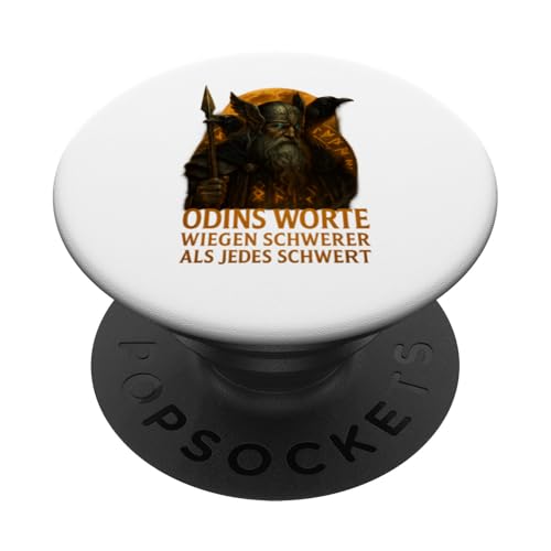 Wikinger Design Odins Worte wiegen mehr als Schwerter PopSockets Klebender PopGrip von Viking Collection by C.B.L