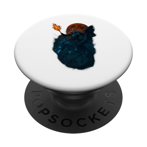 Wikinger Drachenreiter Halloween Design Blutmond PopSockets Klebender PopGrip Wikinger Drachenreiter Halloween Design Blutmond PopSockets Klebender PopGrip von Viking Collection by C.B.L