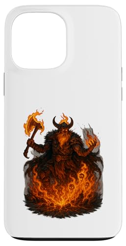 Wikinger Feuerdämon Halloween Design Flammen Axt Inferno Hülle für iPhone 13 Pro Max von Viking Collection by C.B.L