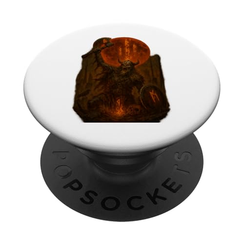 Wikinger Halloween Design mit Blutmond und Axtkrieger PopSockets Klebender PopGrip Wikinger Halloween Design mit Blutmond und Axtkrieger PopSockets Klebender PopGrip von Viking Collection by C.B.L