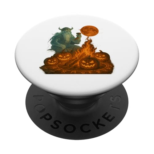 Wikinger Halloween Design mit Geist, Kürbissen PopSockets Klebender PopGrip Wikinger Halloween Design mit Geist, Kürbissen PopSockets Klebender PopGrip von Viking Collection by C.B.L