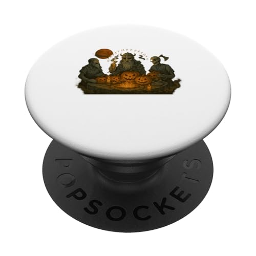 Wikinger Halloween Design mit Geistergelage und Runen PopSockets Klebender PopGrip Wikinger Halloween Design mit Geistergelage und Runen PopSockets Klebender PopGrip von Viking Collection by C.B.L