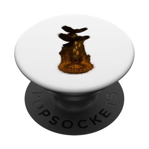 Wikinger Halloween Design mit Raben, Runenkreis und Licht PopSockets Klebender PopGrip Wikinger Halloween Design mit Raben, Runenkreis und Licht PopSockets Klebender PopGrip von Viking Collection by C.B.L