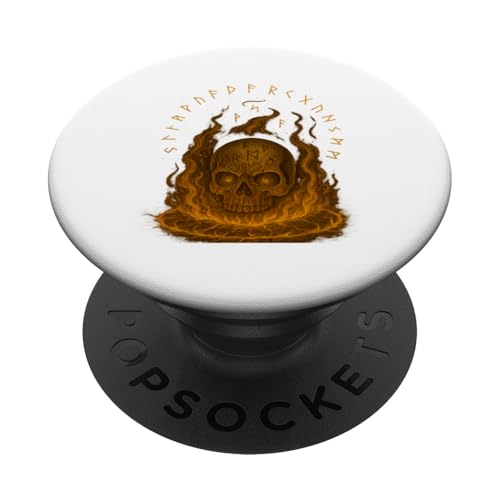 Wikinger Halloween Design mit Runenkreis und Schädel PopSockets Klebender PopGrip Wikinger Halloween Design mit Runenkreis und Schädel PopSockets Klebender PopGrip von Viking Collection by C.B.L