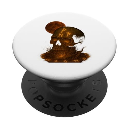 Wikinger Halloween Design mit leuchtendem Runenschädel PopSockets Klebender PopGrip Wikinger Halloween Design mit leuchtendem Runenschädel PopSockets Klebender PopGrip von Viking Collection by C.B.L