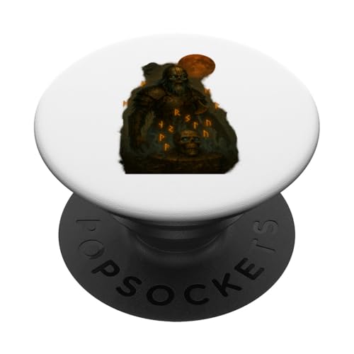 Wikinger Halloween Design mit untotem Krieger und Runen PopSockets Klebender PopGrip Wikinger Halloween Design mit untotem Krieger und Runen PopSockets Klebender PopGrip von Viking Collection by C.B.L