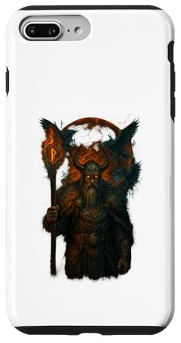 Wikinger Schamane Halloween Design Blutmond Raben Runen Hülle für iPhone 7 Plus/8 Plus von Viking Collection by C.B.L