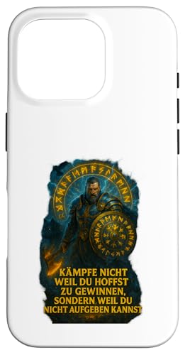 Wikinger mit Runenschild und Sturmgeist Hülle für iPhone 16 Pro von Viking Collection by C.B.L