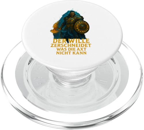 Wikinger mit Schild und Wolf im Donnerlicht PopSockets PopGrip für MagSafe Wikinger mit Schild und Wolf im Donnerlicht PopSockets PopGrip für MagSafe von Viking Collection by C.B.L