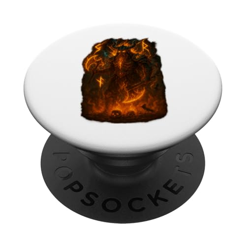 Wikingerdämon mit Flammen und Runen Halloween Design PopSockets Klebender PopGrip Wikingerdämon mit Flammen und Runen Halloween Design PopSockets Klebender PopGrip von Viking Collection by C.B.L