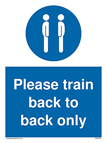 5 Stück – Please train back to back only Schild – 150 x 200 mm – A5P von Viking Signs