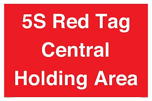 5S Schild mit Aufschrift "Central Holding Area", 600 x 400 mm, A2L, Rot von Viking Signs
