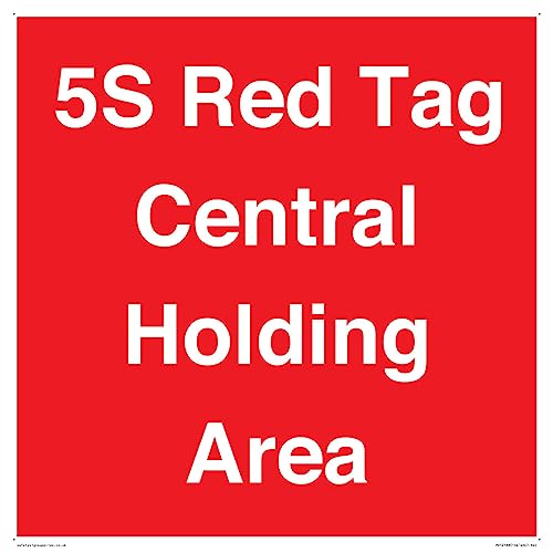 5S Schild mit Aufschrift "Central Holding Area", Rot, 400 x 400 mm, S40 von Viking Signs