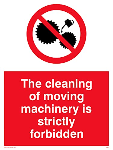 5er-Pack – No Cleaning Moving Machinery Schild – 150 x 200 mm – A5P von Viking Signs