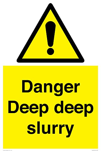 Danger Deep Slurry Schild – 400 x 600 mm – A2P von Viking Signs