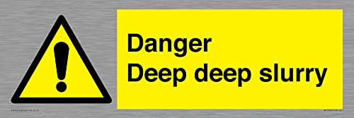 Danger Deep Slurry Schild – 450 x 150 mm – L41 von Viking Signs
