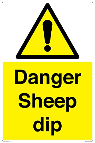 Danger Sheep Dip Schild – 400 x 600 mm – A2P von Viking Signs