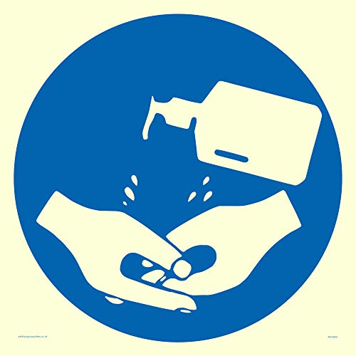 Händedesinfektionsmittel-Symbol – Vinyl-Aufkleber nachleuchtend von Viking Signs
