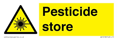 Pesticide Store Schild – 150 x 50 mm – L15 von Viking Signs