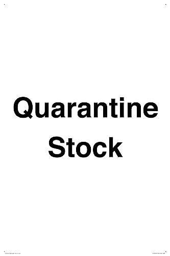 Quarantine Stock Schild – 400 x 600 mm – A2P von Viking Signs