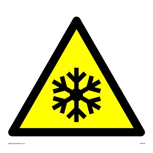 S15 Schild mit Schneeflocken-Symbol, 150 x 150 mm, 5 Stück von Viking Signs