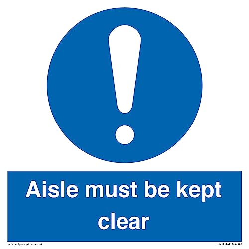 Schild "Aisle Must Be Kept Clear", 200 x 200 mm, S20 von Viking Signs