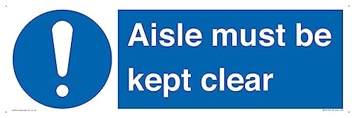 Schild "Aisle Must Be Kept Clear", 600 x 200 mm, L62 von Viking Signs