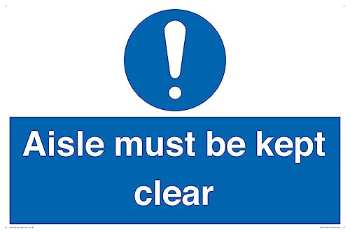 Schild "Aisle Must Be Kept Clear", 600 x 400 mm, A2L von Viking Signs