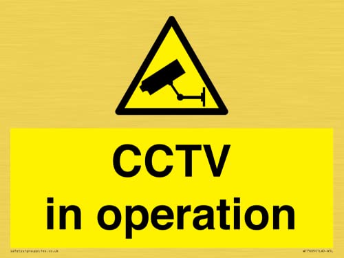Schild"CCTV in Operation", 200 x 150 mm, A5L von Viking Signs