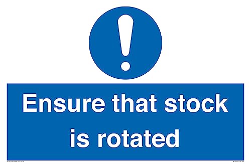 Schild "Ensure That Stock Is Rotated", 600 x 400 mm, A2L von Viking Signs