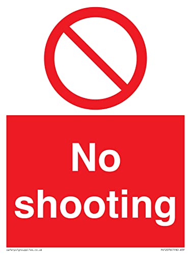 Schild "No Shooting", 150 x 200 mm, A5P von Viking Signs