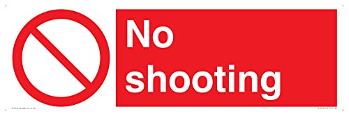 Schild "No Shooting", 600 x 200 mm, L62 von Viking Signs