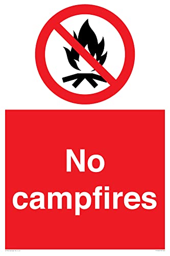 Schild"No campfirees", 400 x 600 mm, A2P von Viking Signs