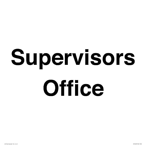 Schild "Supervisor's Office", 400 x 400 mm, S40 von Viking Signs