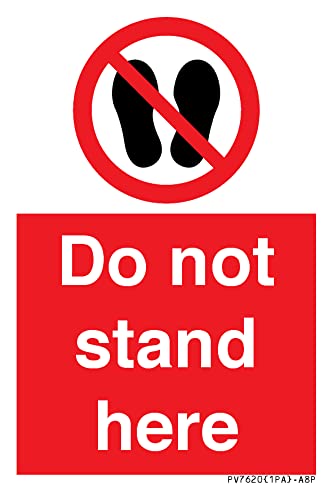 Schild mit Aufschrift"Do not stand here", 50 x 75 mm, A8P von Viking Signs
