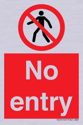 Schild mit Aufschrift"No Entry", 50 x 75 mm, A8P von Viking Signs
