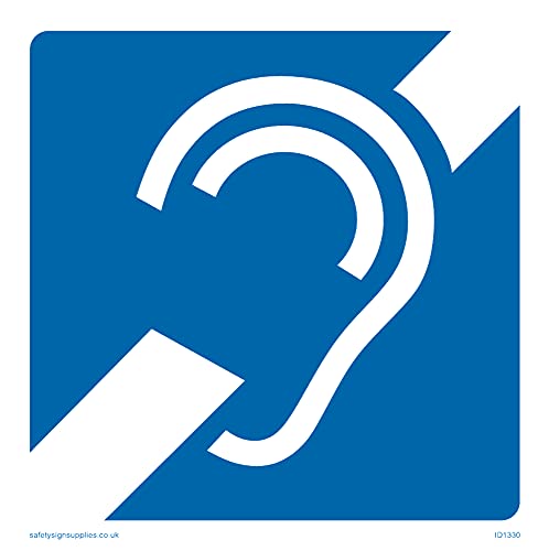 Symbolschild für Hörgerät mit Induktionsschleife - 85x85mm - S85 Symbolschild für Hörgerät mit Induktionsschleife - 85x85mm - S85 von Viking Signs