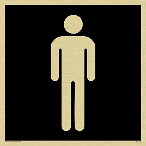 Viking Schilder dv1027-s15-gv Stecker WC-Symbol – WC-Türschild, negative schwarz Text, Vinyl gold Aufkleber, 150 Mm H x 150 mm W Viking Schilder dv1027-s15-gv Stecker WC-Symbol – WC-Türschild, negative schwarz Text, Vinyl gold Aufkleber, 150 Mm H x 150 mm W von Viking Signs