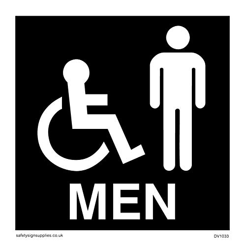 Viking Schilder dv1033-s85–1 m "Herren" WC-Türschild, negative schwarz Text, 1 mm Kunststoff halbstarr, 85 mm H x 85 mm w Viking Schilder dv1033-s85–1 m "Herren" WC-Türschild, negative schwarz Text, 1 mm Kunststoff halbstarr, 85 mm H x 85 mm w von Viking Signs
