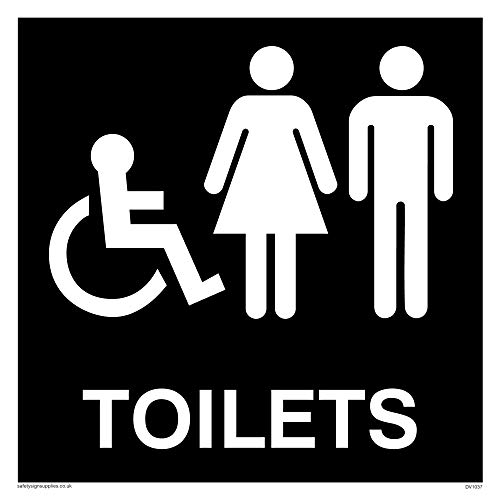 Viking Schilder dv1037-s15–1 m "Toiletten Türschild, negative schwarz Text, 1 mm Kunststoff halbstarr, 150 mm H x 150 mm W Viking Schilder dv1037-s15–1 m "Toiletten Türschild, negative schwarz Text, 1 mm Kunststoff halbstarr, 150 mm H x 150 mm W von Viking Signs