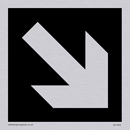 Viking Schilder dv1053-s85-sv Diagonal Pfeil nur Sign, Negativ Schwarz Text, Vinyl silber Aufkleber, 85 mm H x 85 mm w Viking Schilder dv1053-s85-sv Diagonal Pfeil nur Sign, Negativ Schwarz Text, Vinyl silber Aufkleber, 85 mm H x 85 mm w von Viking Signs