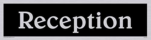 Viking Schilder dv1072-l26-sv "Empfang" Sign, Negativ Schwarz Text, Vinyl silber Aufkleber, 225 mm H x 60 mm w Viking Schilder dv1072-l26-sv "Empfang" Sign, Negativ Schwarz Text, Vinyl silber Aufkleber, 225 mm H x 60 mm w von Viking Signs