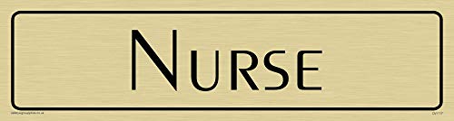 Viking Schilder dv1117-l26-gv "Krankenschwester" Türschild, peignot Licht Schriftart, Vinyl gold Aufkleber, 225 mm H x 60 mm w Viking Schilder dv1117-l26-gv "Krankenschwester" Türschild, peignot Licht Schriftart, Vinyl gold Aufkleber, 225 mm H x 60 mm w von Viking Signs