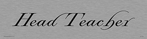 Viking Schilder dv1138-l26-ms "Head Teacher" Türschild, Herr, Swish Schriftart, 1 mm Edelstahl, 225 mm H x 60 mm w von Viking Signs