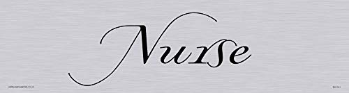 Viking Schilder dv1141-l26-sv "Krankenschwester" Türschild, Herr, Swish Schriftart, Vinyl silber Aufkleber, 225 mm H x 60 mm w Viking Schilder dv1141-l26-sv "Krankenschwester" Türschild, Herr, Swish Schriftart, Vinyl silber Aufkleber, 225 mm H x 60 mm w von Viking Signs