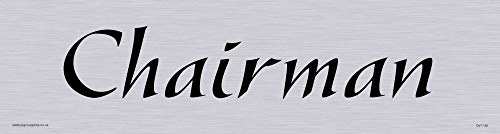 Viking Schilder dv1148-l26-s "Chairman" Türschild, Gazelle Schriftart, Kunststoff Halbstarre Silber, 225 mm H x 60 mm w Viking Schilder dv1148-l26-s "Chairman" Türschild, Gazelle Schriftart, Kunststoff Halbstarre Silber, 225 mm H x 60 mm w von Viking Signs