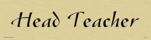 Viking Schilder dv1150-l26-gv "Head Teacher" Türschild, Gazelle Schriftart, Vinyl gold Aufkleber, 225 mm H x 60 mm w Viking Schilder dv1150-l26-gv "Head Teacher" Türschild, Gazelle Schriftart, Vinyl gold Aufkleber, 225 mm H x 60 mm w von Viking Signs
