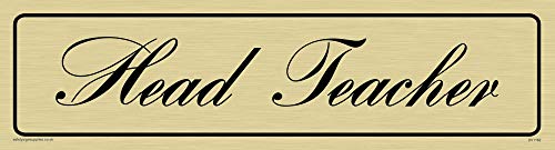 Viking Schilder dv1162-l26-gv "Head Teacher" Türschild, Bank Script Schriftart, Vinyl gold Aufkleber, 225 mm H x 60 mm w Viking Schilder dv1162-l26-gv "Head Teacher" Türschild, Bank Script Schriftart, Vinyl gold Aufkleber, 225 mm H x 60 mm w von Viking Signs
