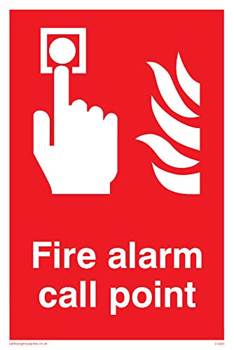 Viking Schilder fv341-a6p-3 m "FIRE ALARM Call Point" Zeichen, 3 mm Kunststoff starr, 100 mm H x 150 mm W von Viking Signs